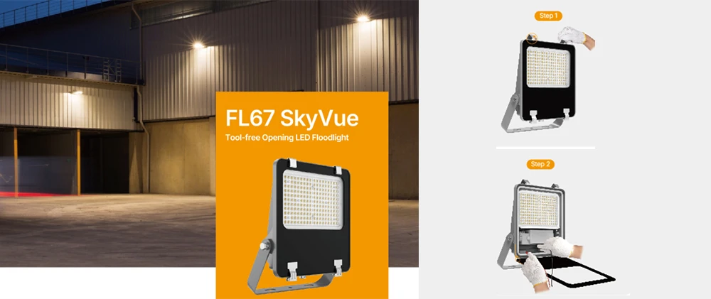 FL67 LED flood light tool free maintenance