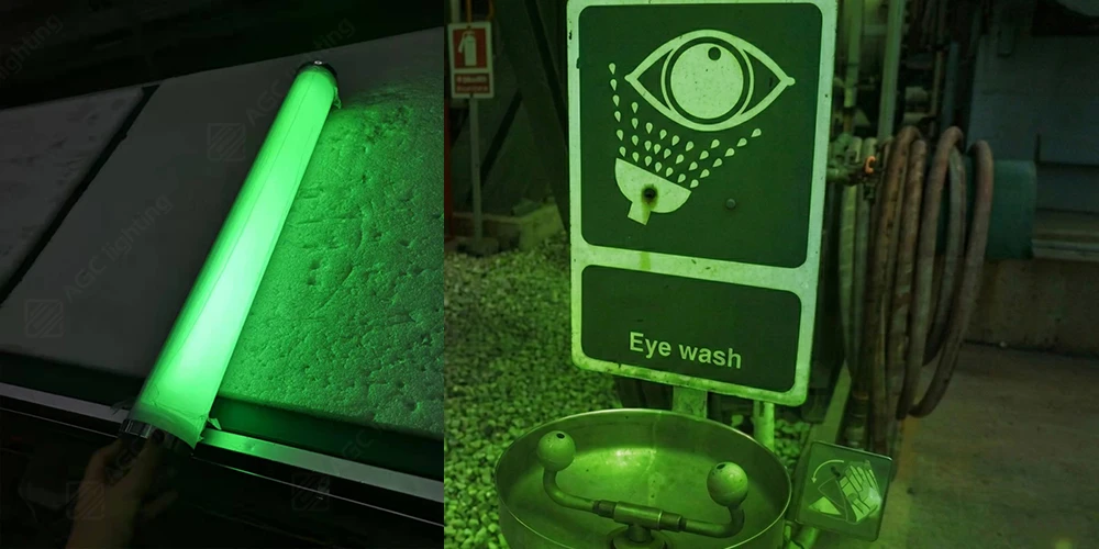 LHB13 green linear light for eyewash stations