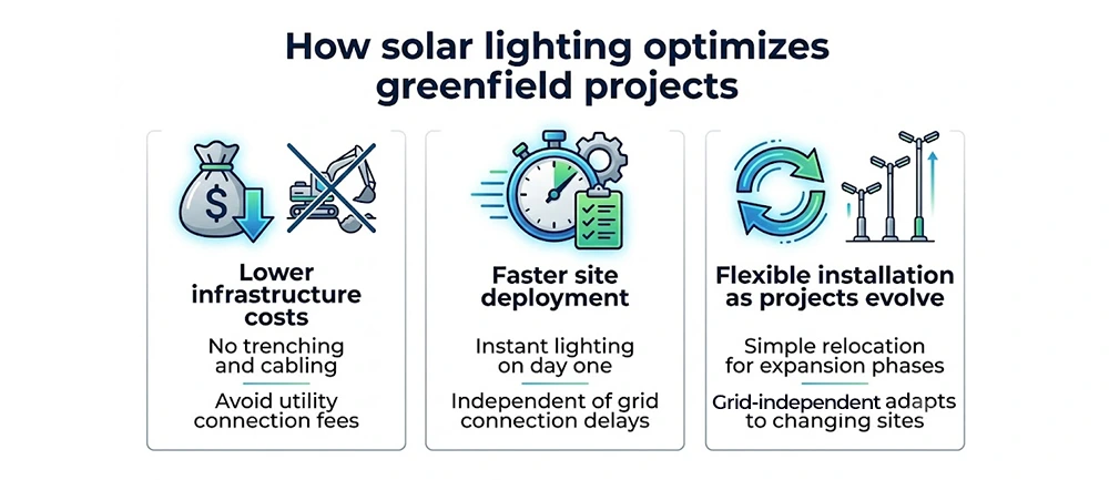 Why Solar Lighting Fits Greenfield Projects