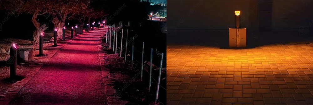 amber and red lighting for beach walkway wildlife friendly
