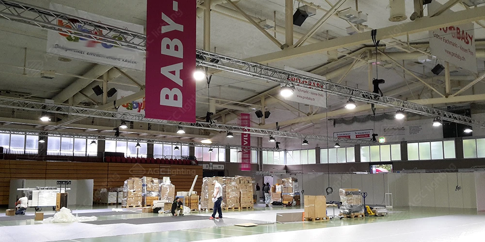 exhibition hall with high bay light