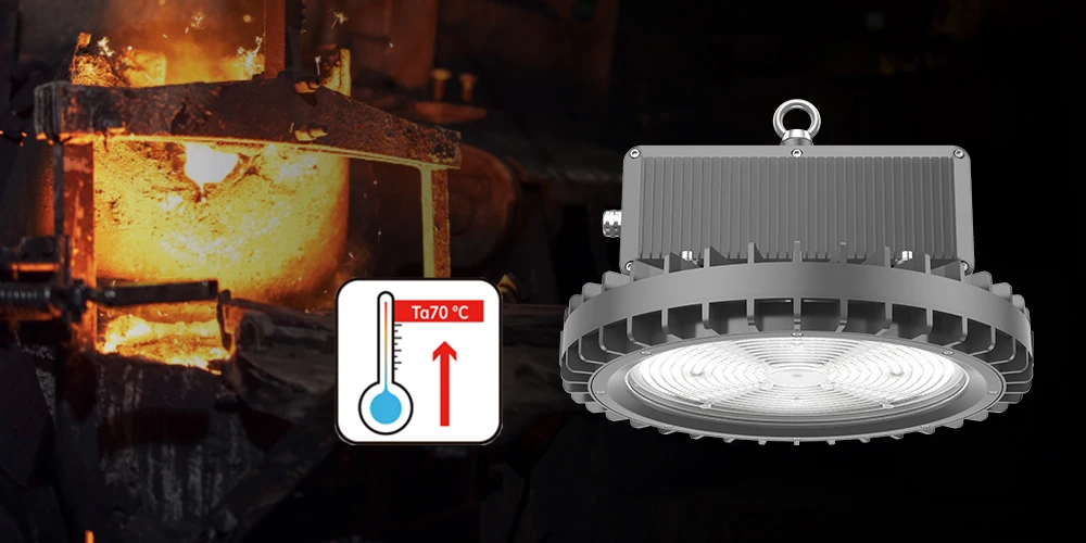 high bay light for high temperature environment up to 70 degrees