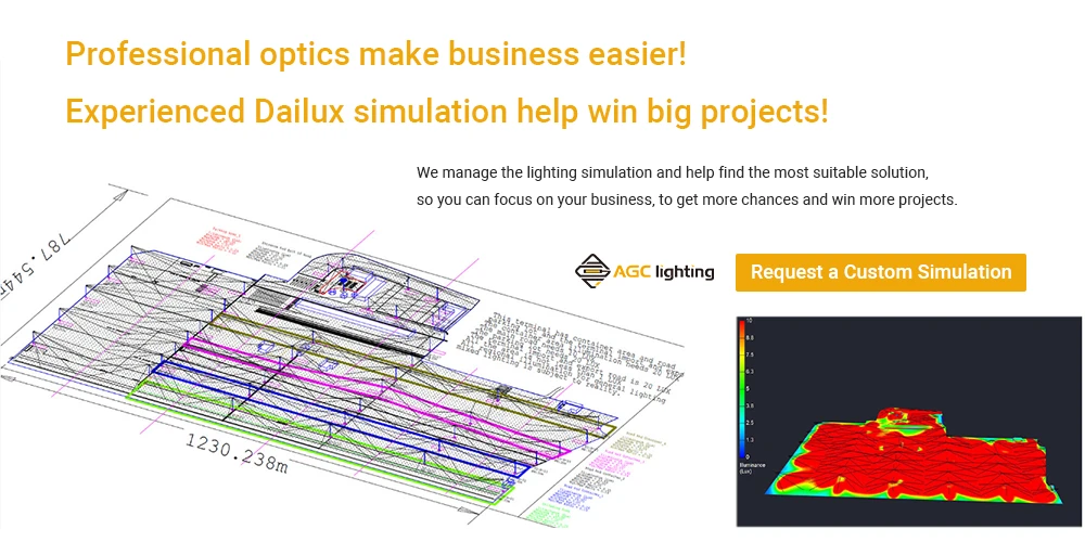 request lighting simulation for industrial and outdoor lighting projects from AGC Lighting