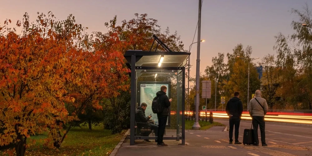 solar lighting for Temporary Bus Routes