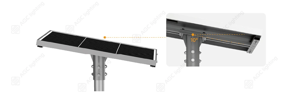 solar streetlight with adjustable bracket for optimized tilt angles