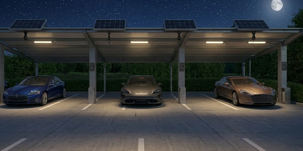 solar tube light for parking lot carport