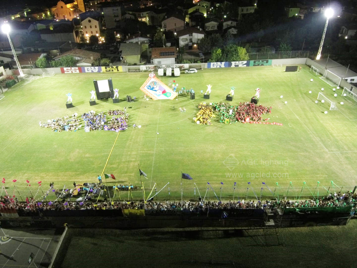 15° 30° 45° Flood Light in Football Field