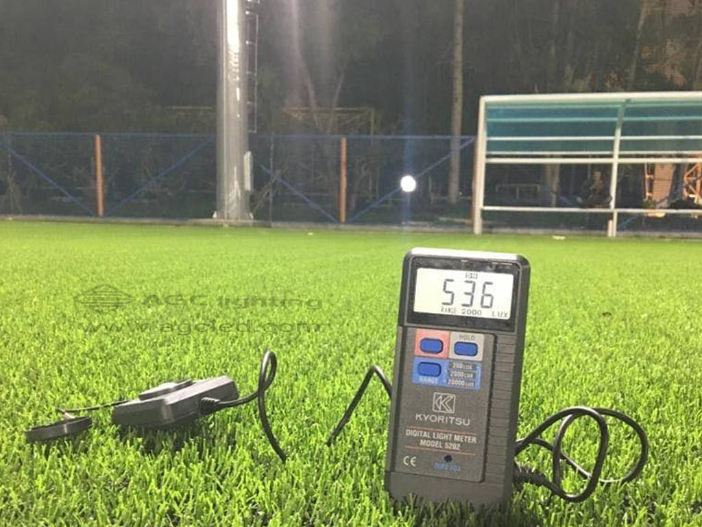 high lux flood light in soccer field