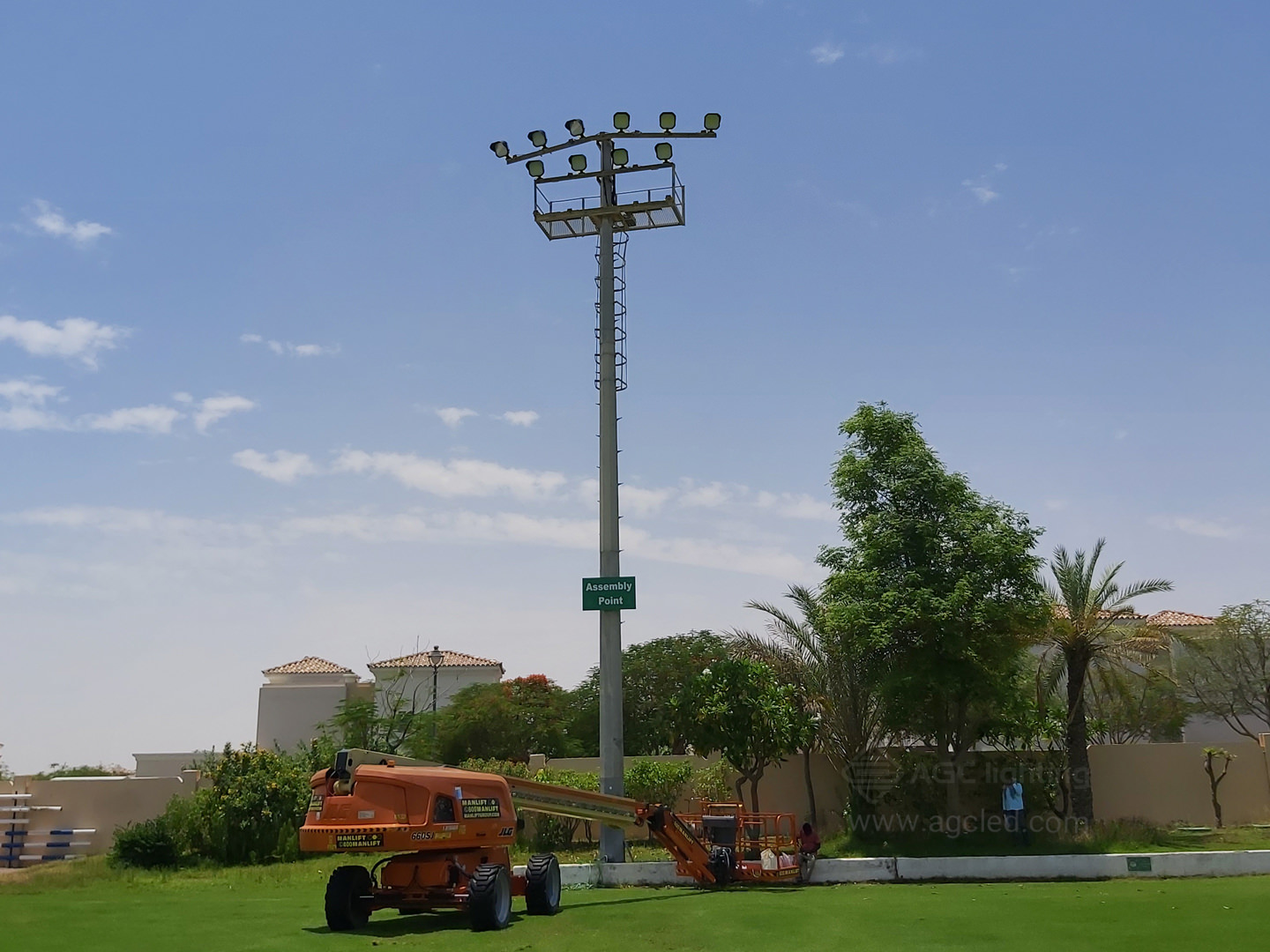 School Football Field lighting 25m install