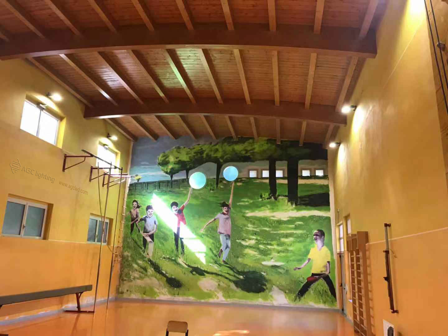 Children's Indoor Gym Flood Light Application