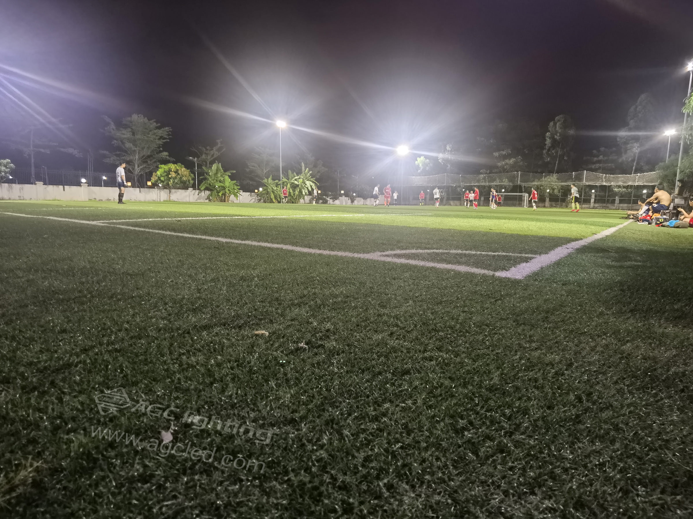 football field flood light bracket install