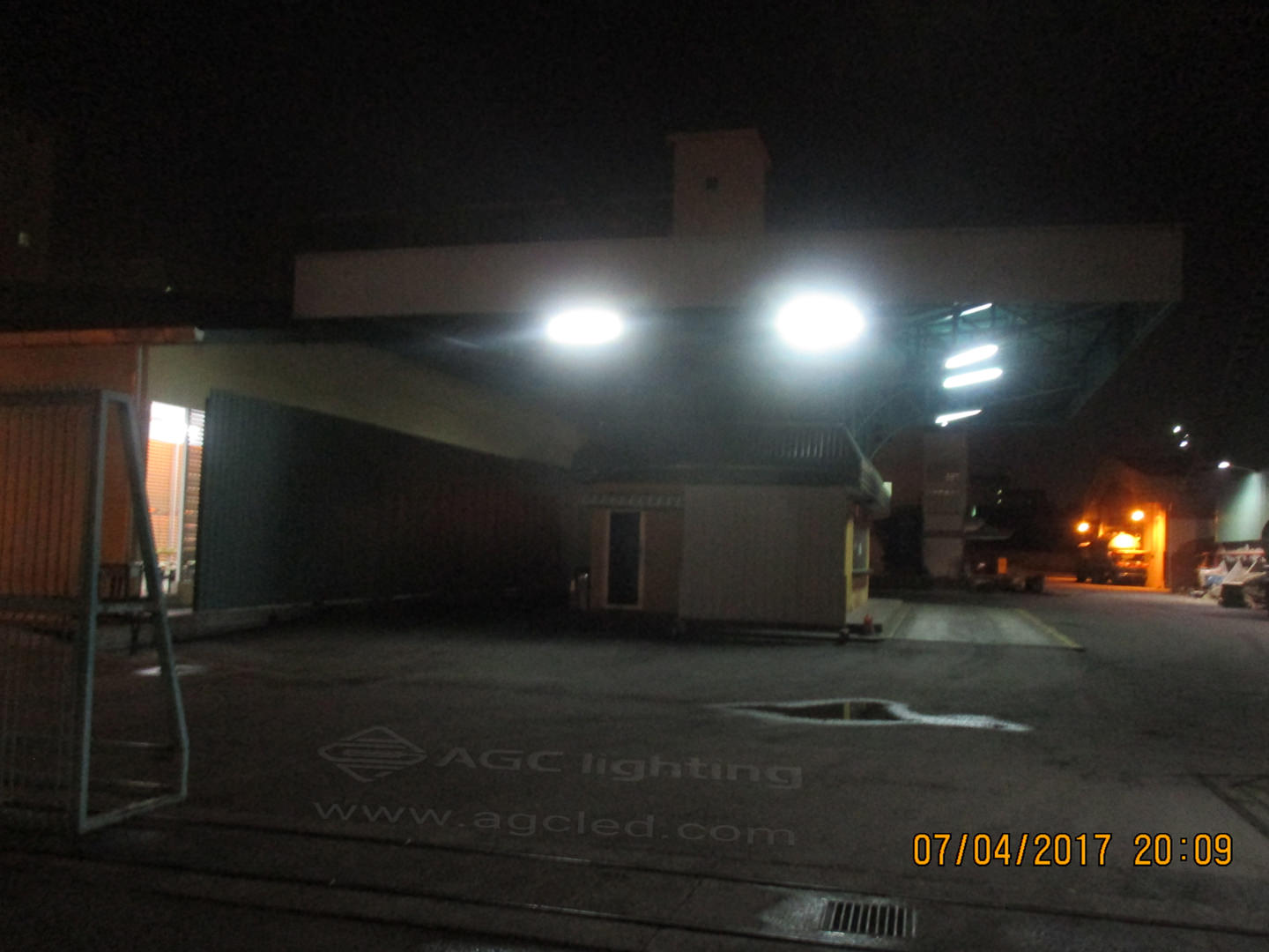 factory yard install flood light