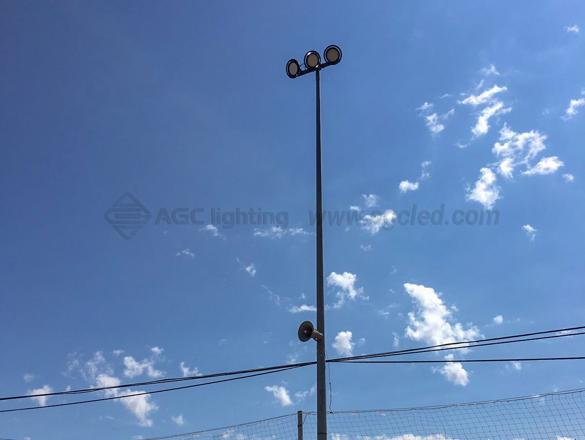 high bay light as flood light illuminate sport areas