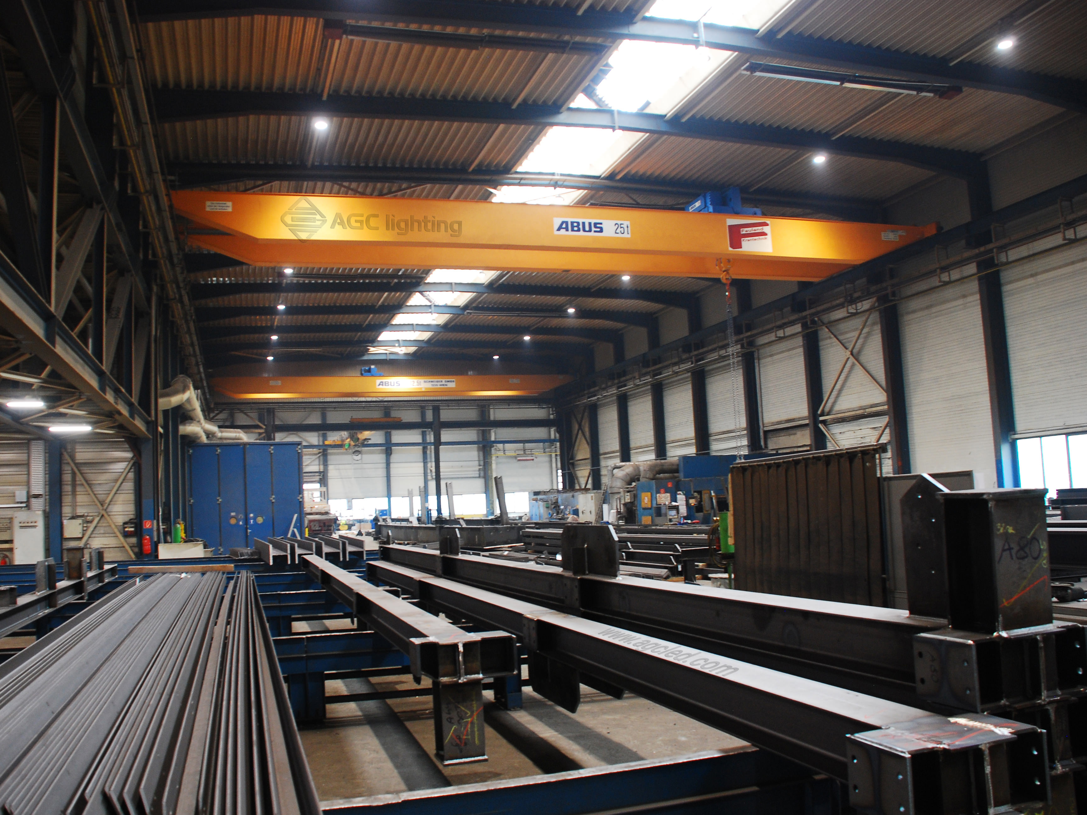 steel manufacturing lighting with high bay light