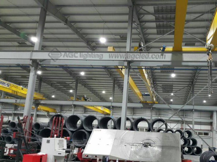 iron steel manufacturing lighting project with high bay light
