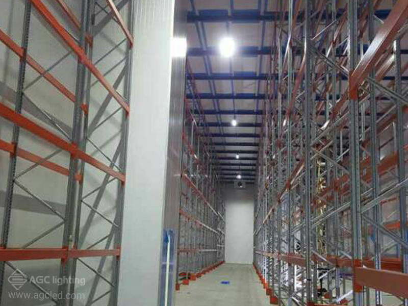 linear light with PIR sensor in warehouse