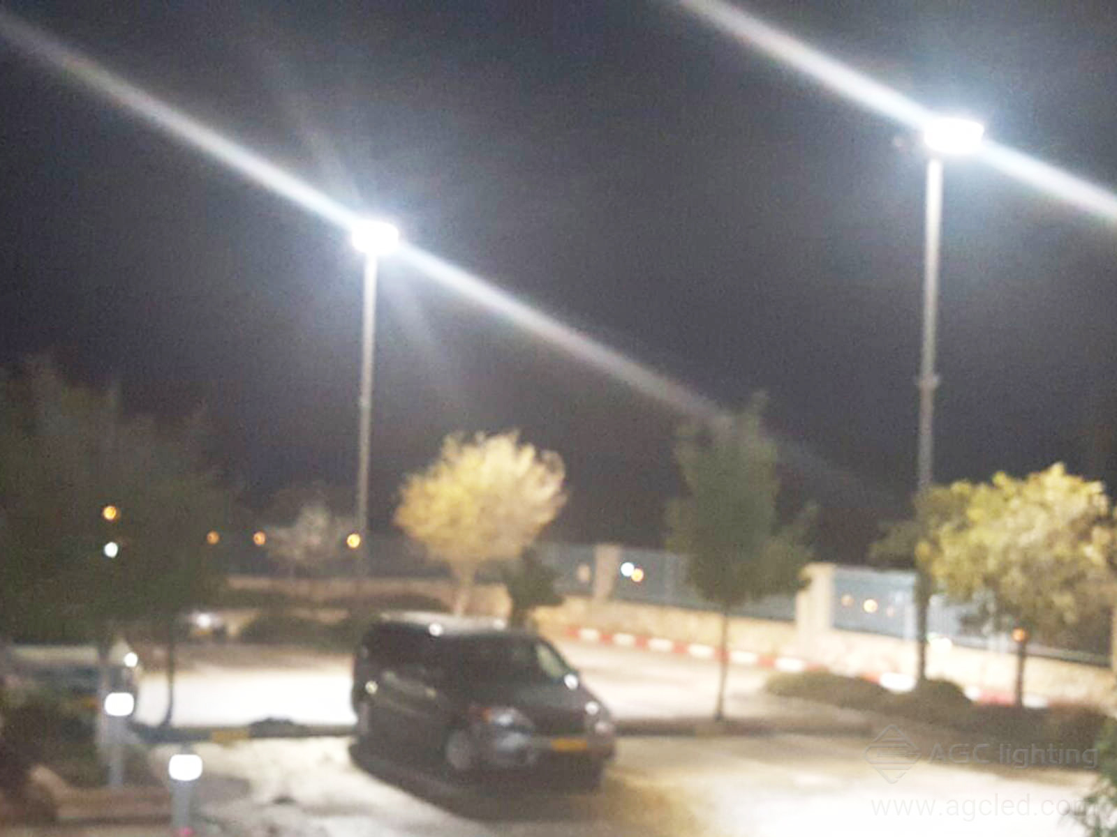 car parking lot linear high bay light solution