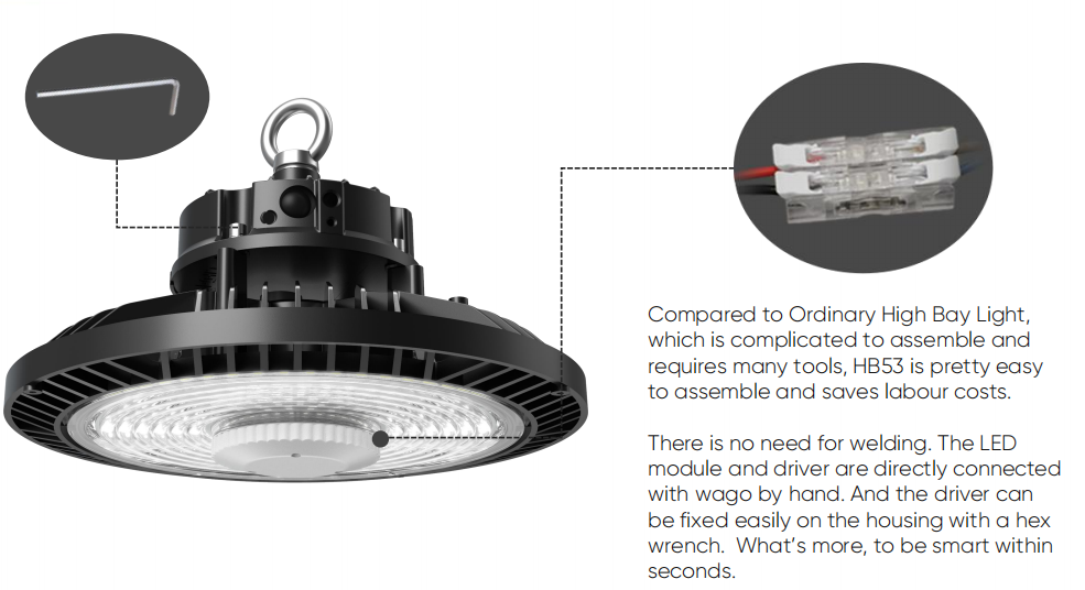 assemble module LED high bay