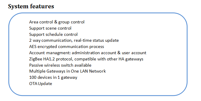 high bay light zigbee control system feature