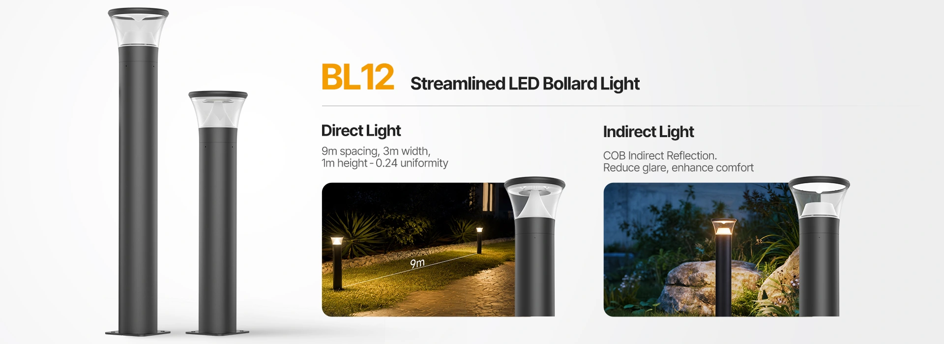 BL12 Streamlined LED Bollard Light