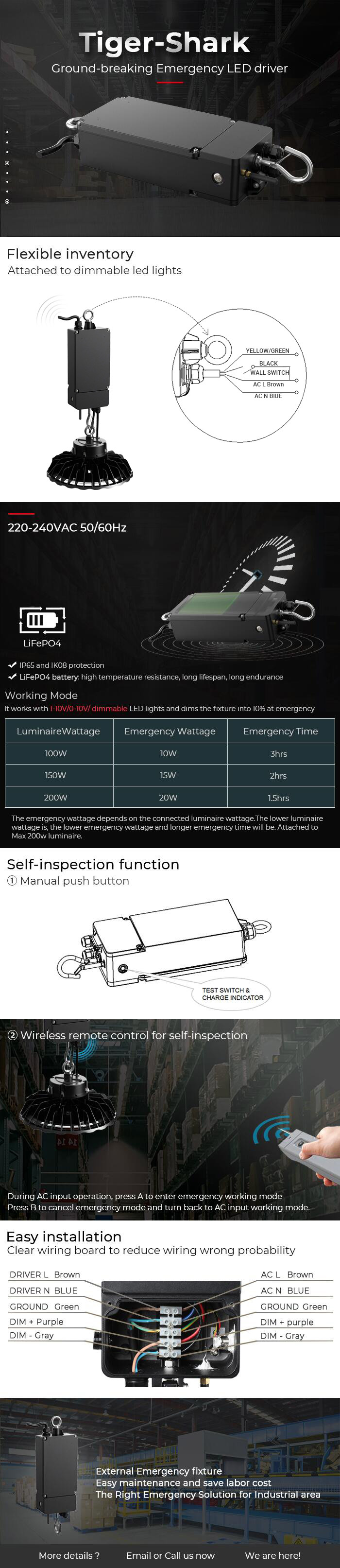 ground breaking emergency dimmable led driver