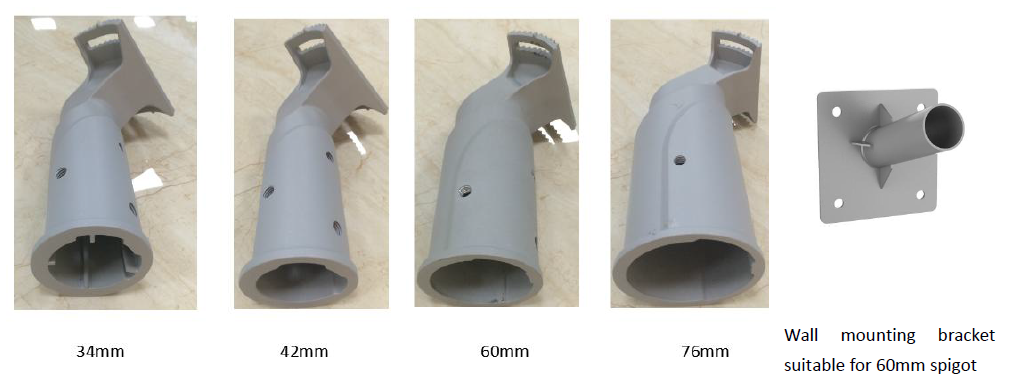 led street light with various adapters