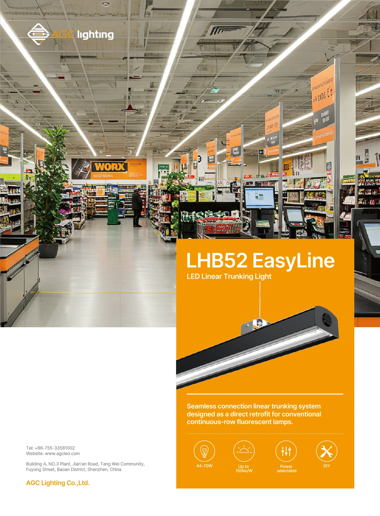 LHB52 LED Linear Trunking Light 1