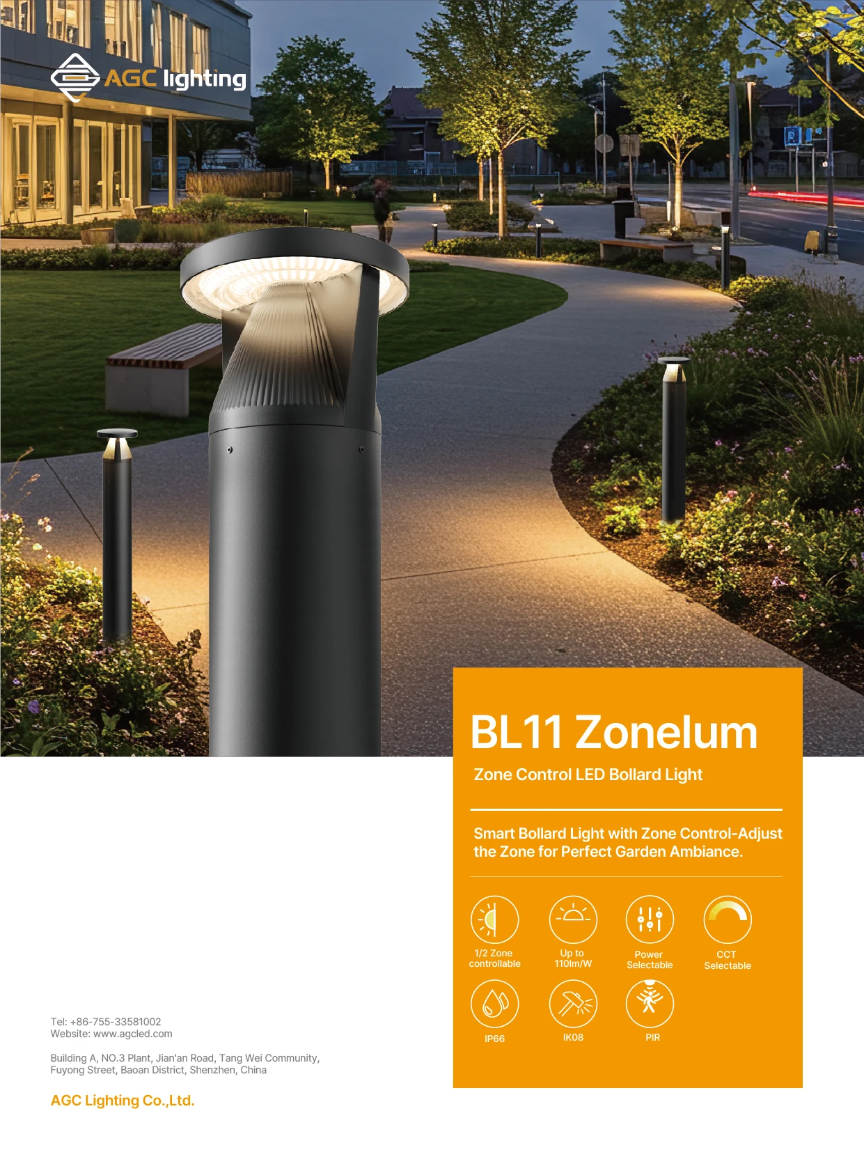 BL11 Zone Control LED Bollard Light