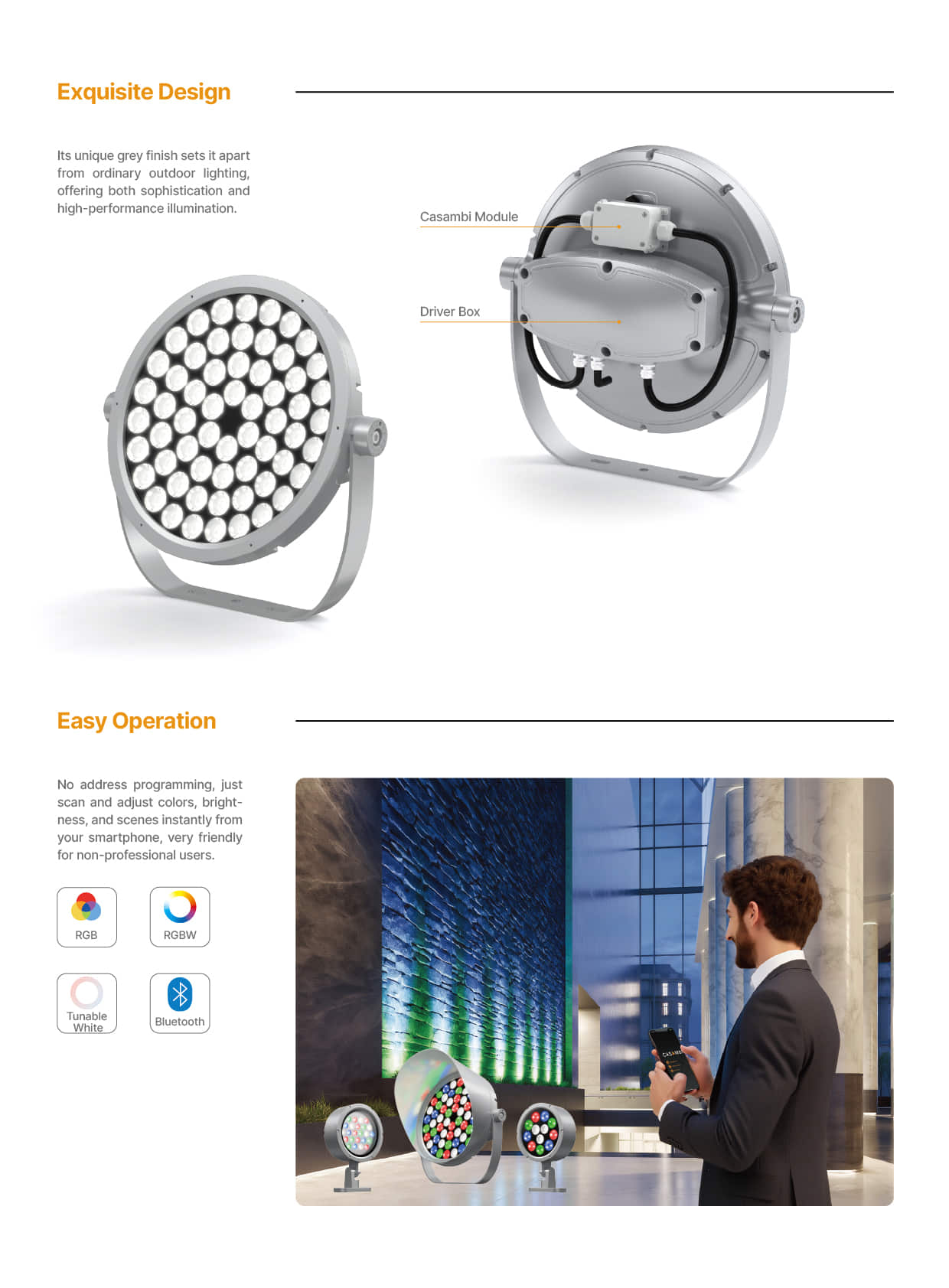 FL39 Tunable White Bluetooth RGBW RGB Architectural Light