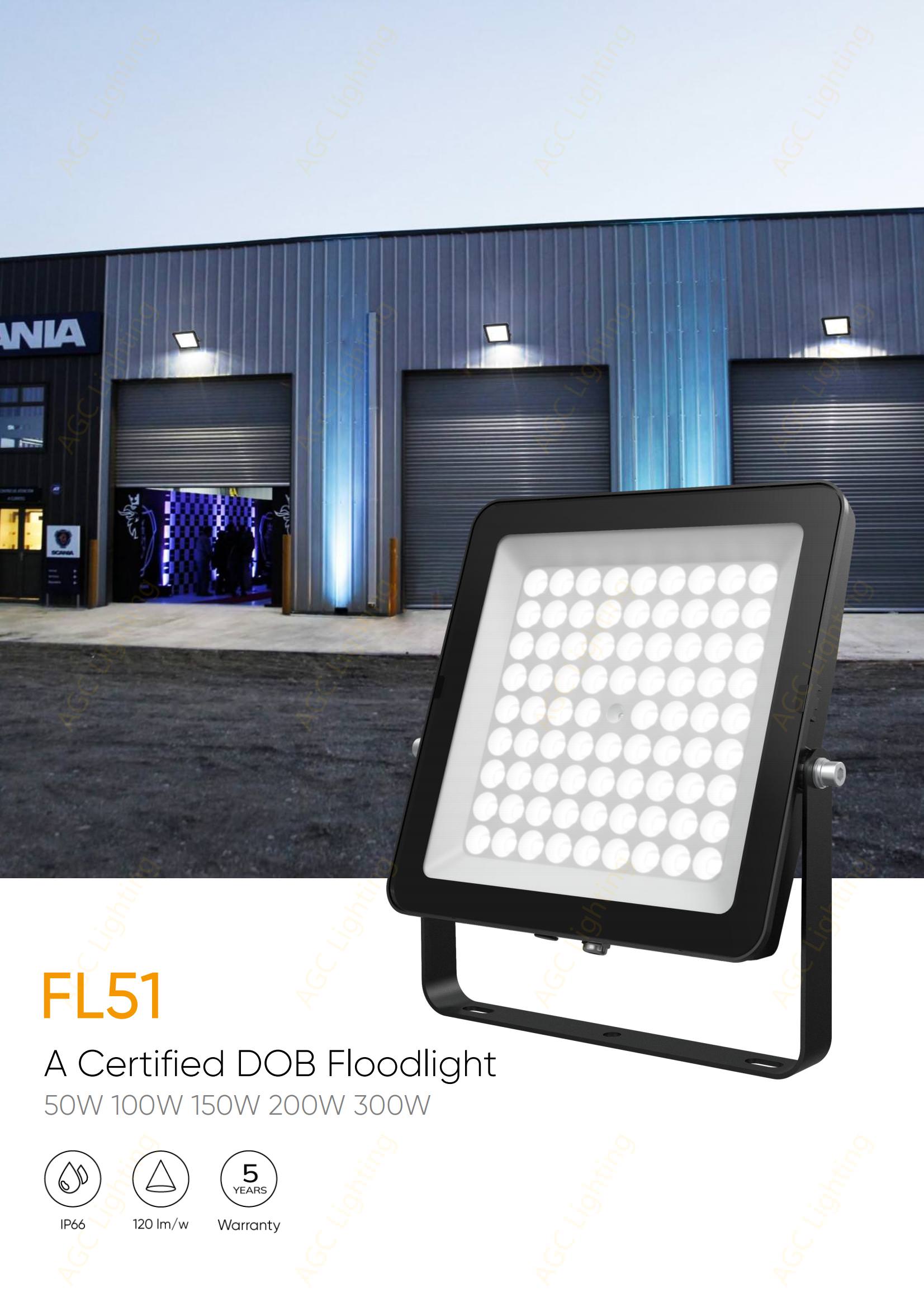 FL51 50W to 300w CostEffective And AntiGlare LED Floodlight AGC Lighting
