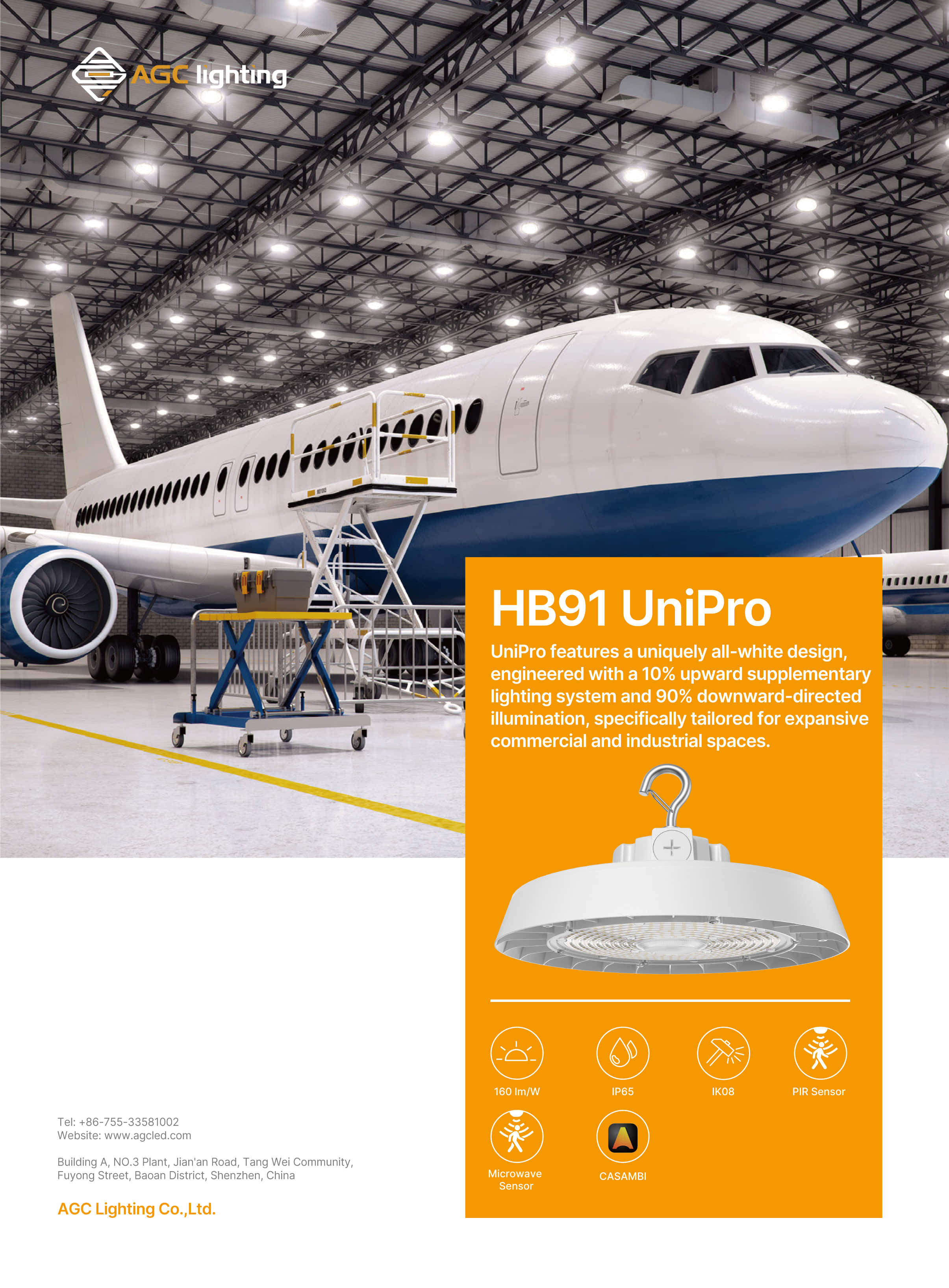 HB91 high bay light commercial and industrial space
