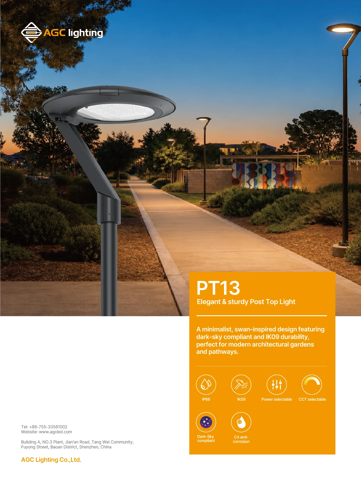 PT13 sturdy Post Top Light 01
