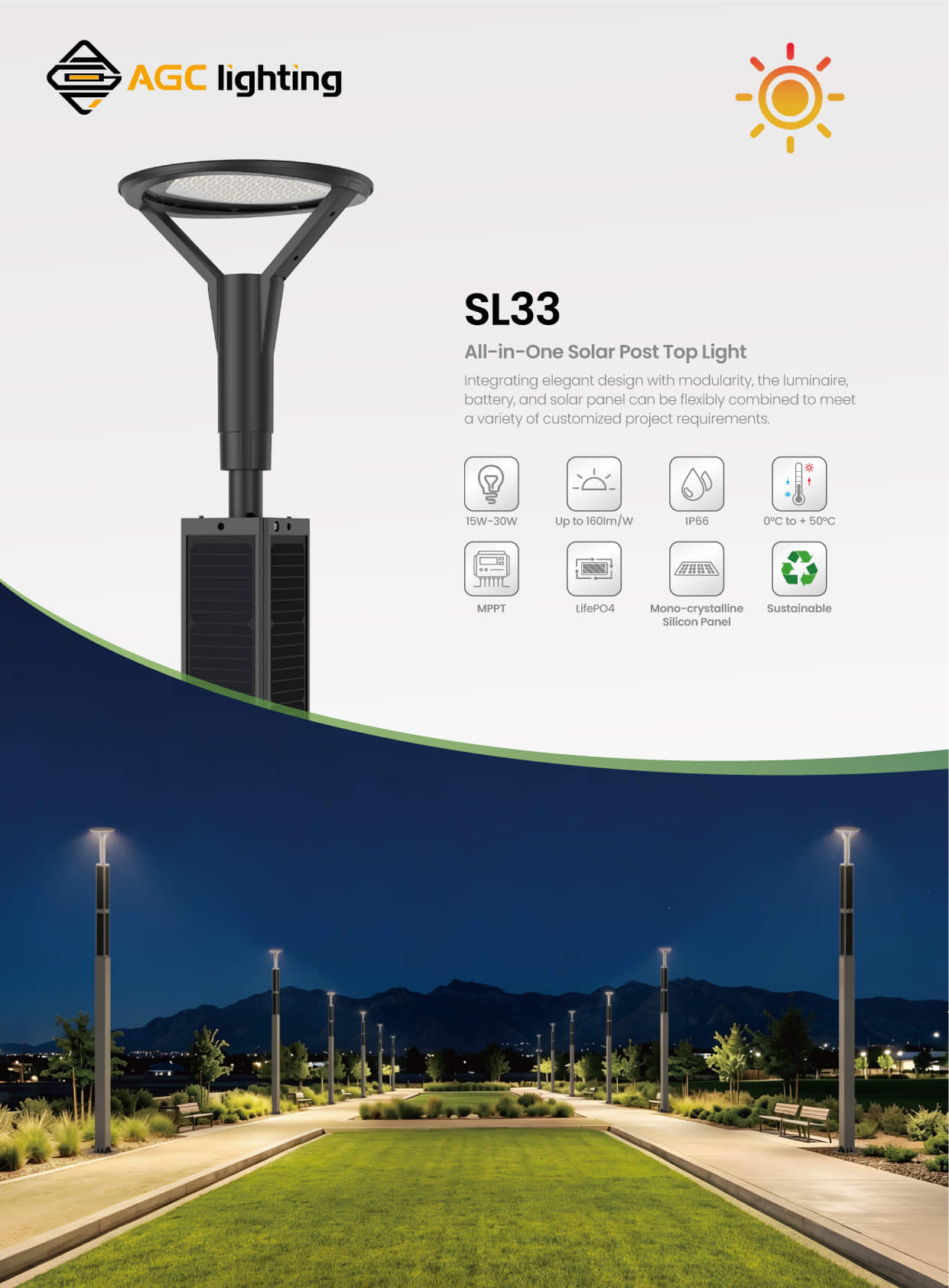 SL33 All in one Solar Post Top Light (1)