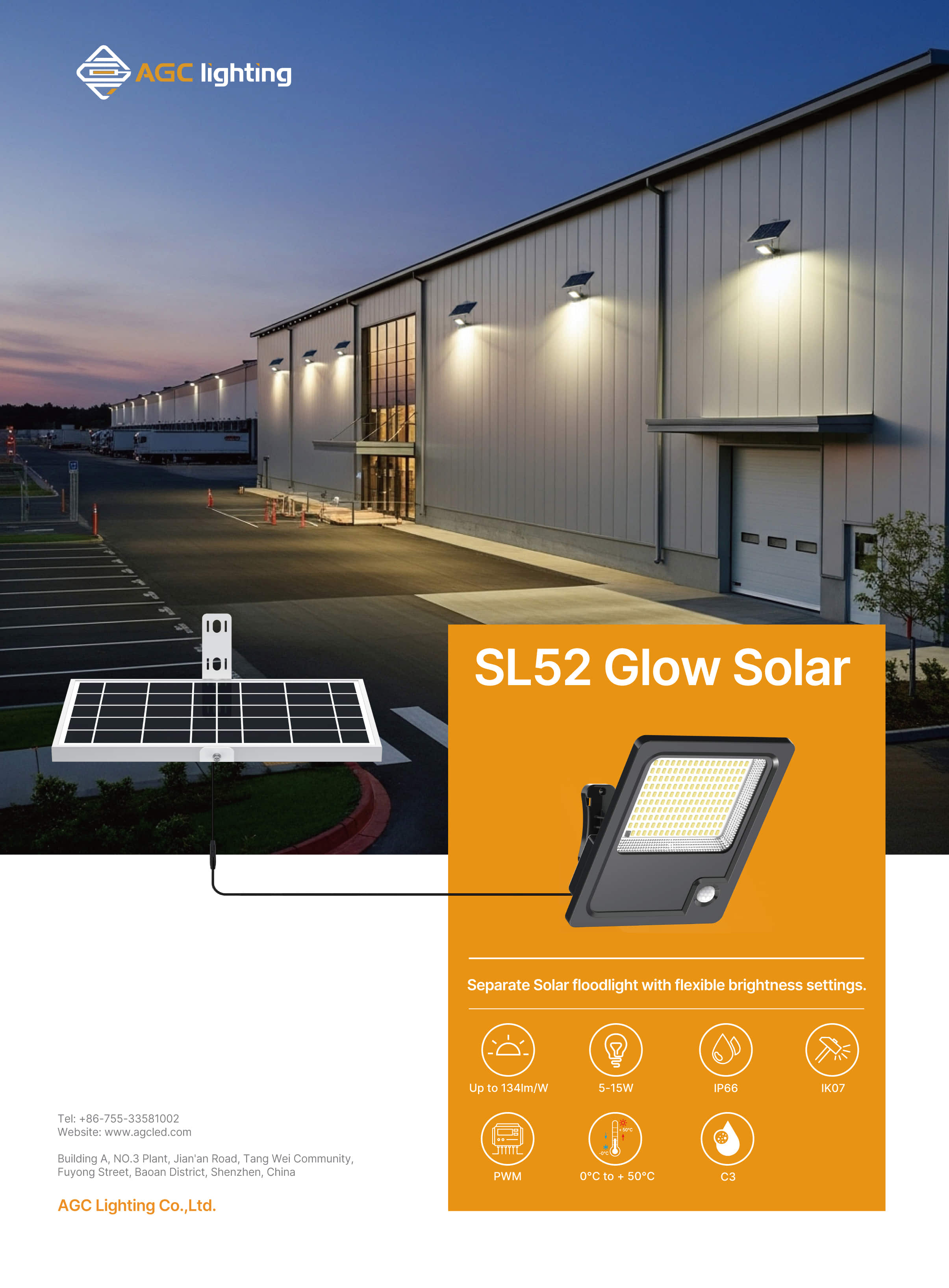 SL52 Glow Solar Flood Lights