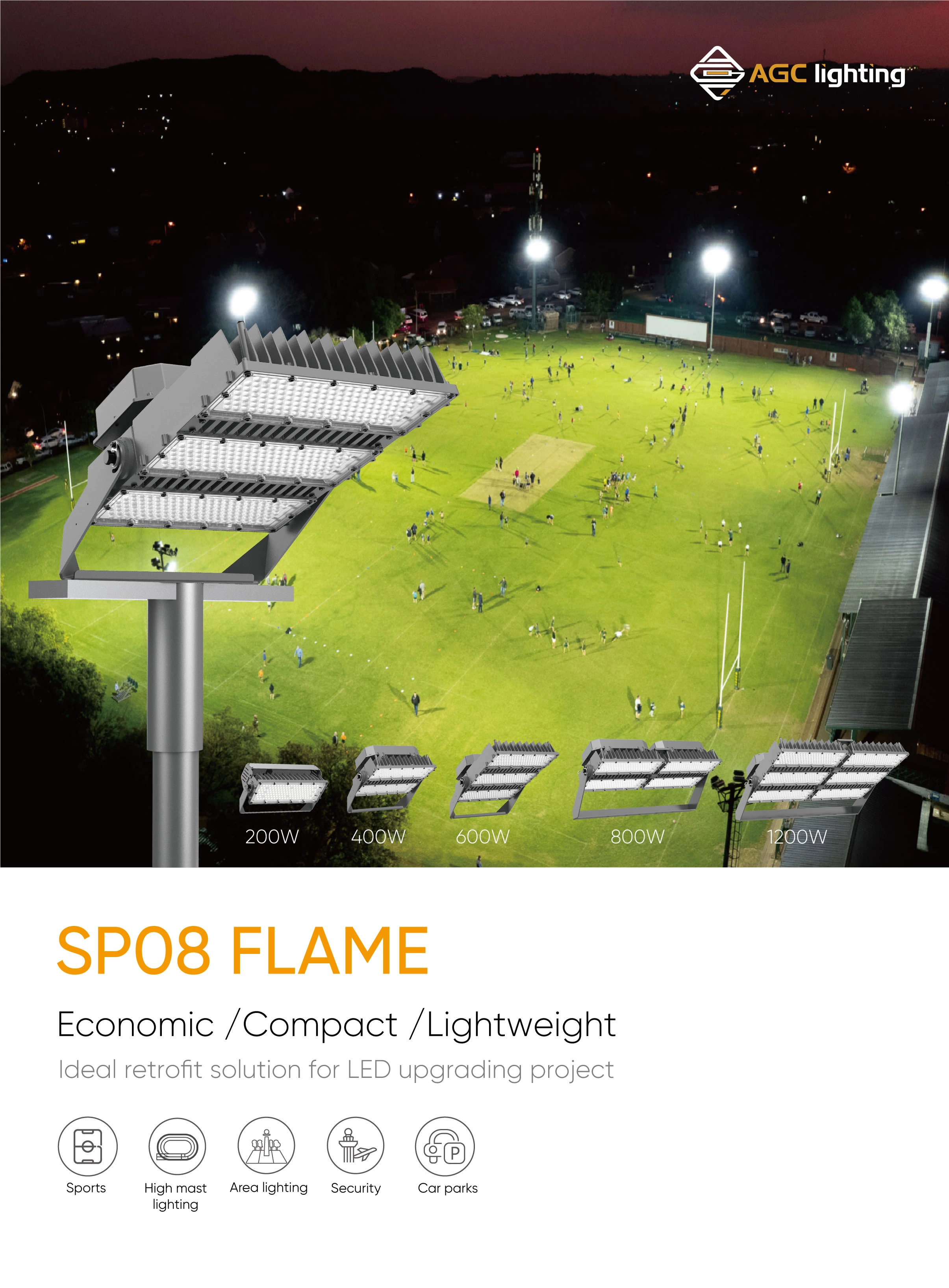 SP08 Flame Economic Compact Lightweight sport light 01