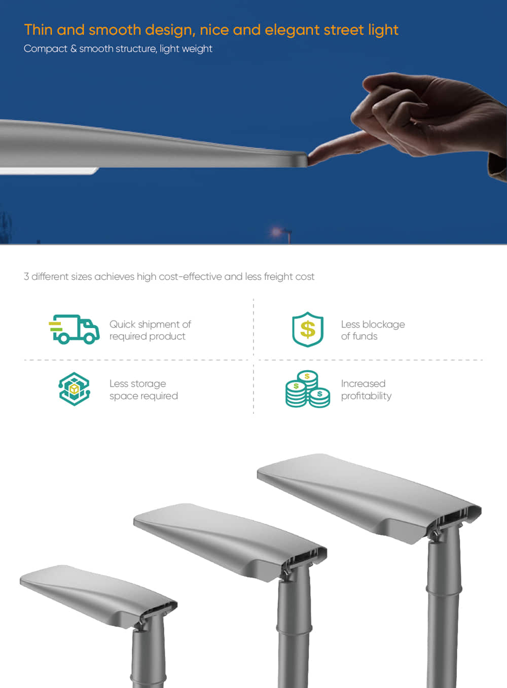 ST59 Thin and smooth design Street Light