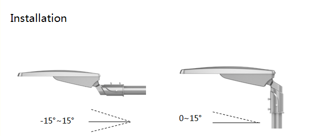 street light with angle adjustable feature